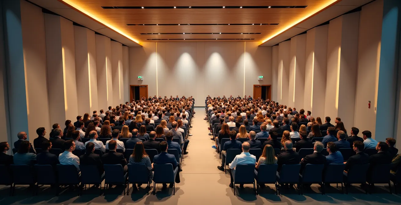 Vue d'ensemble d'une assemblée générale de copropriété
