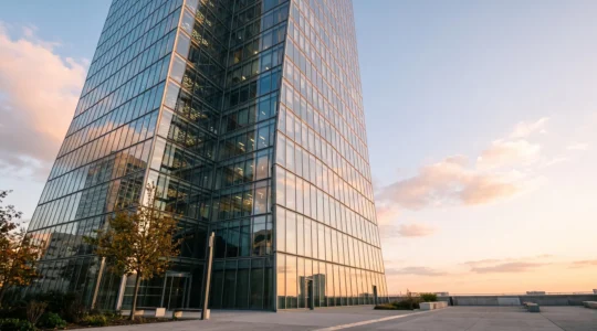 Immeuble de bureaux moderne en France symbolisant les enjeux énergétiques et les charges d'exploitation du secteur tertiaire
