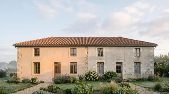 Maison française rénovée énergétiquement, illustrant le gain de classes énergétiques et de valeur immobilière